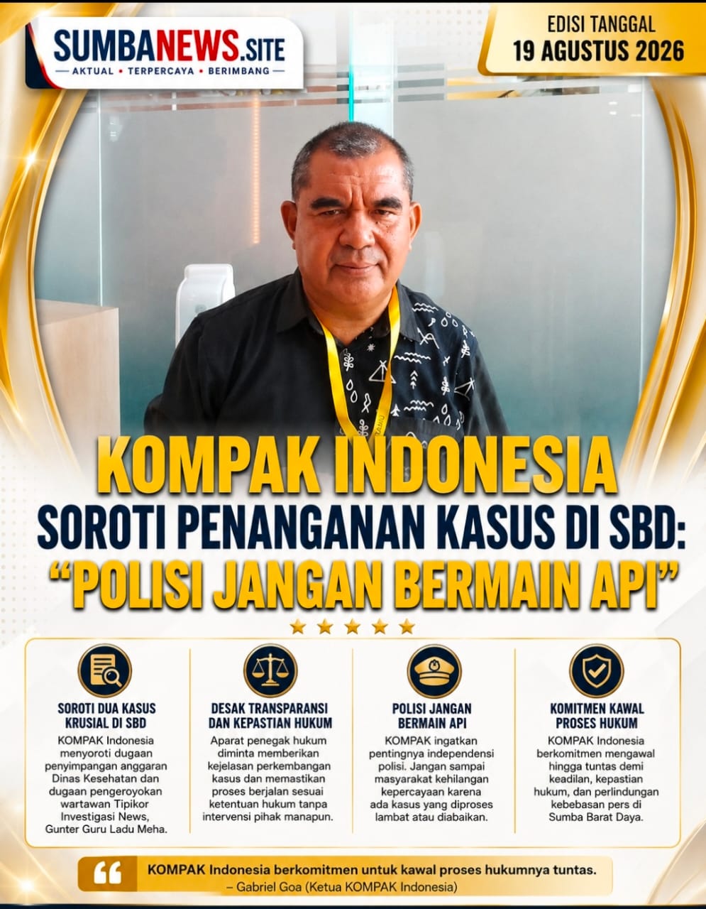 KOMPAK Indonesia Desak Transparansi Kasus SBD: “Polisi Jangan Bermain Api